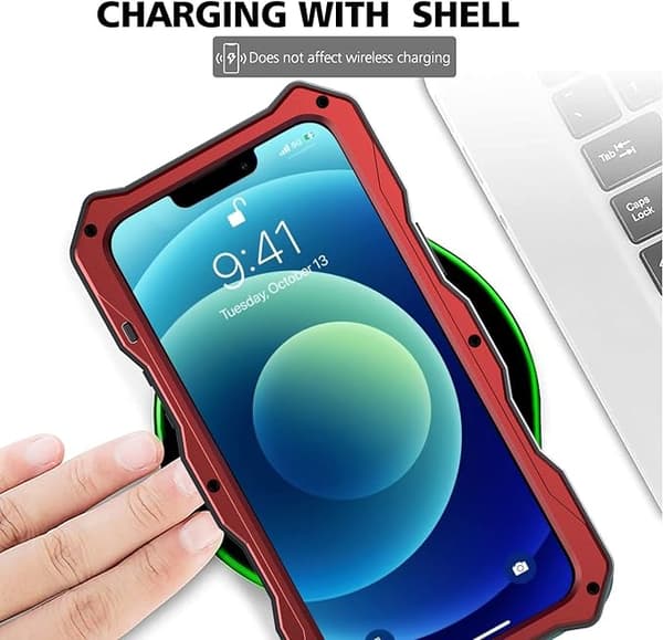 Kompatibel med iPhone 12 Pro max Vandtæt Metal Etui, Bui