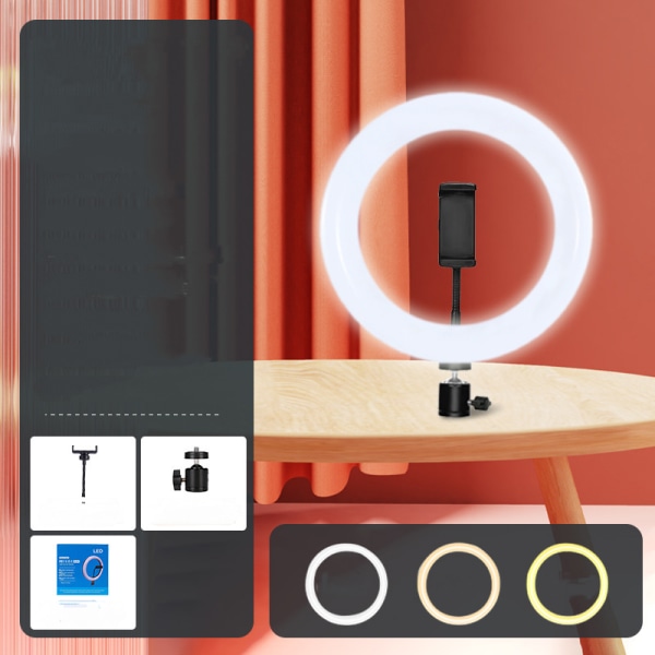 30CM Led Selfie Ring Light Dimbar Ring Lampa Foto Video C