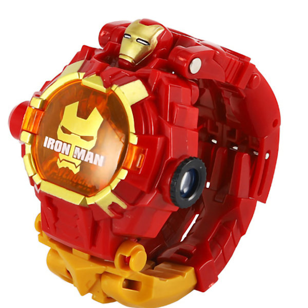 Deformation Watch Muovinen Elektroniset Komponentit Sarjakuva Projektio Robot Rannekello Pojille Tytöille Type 4