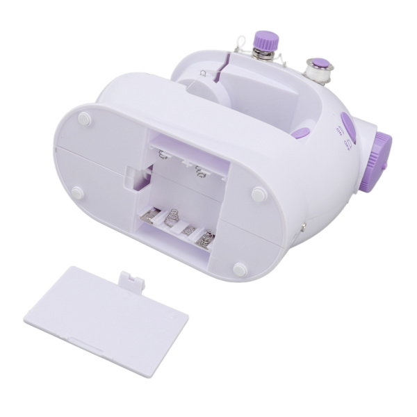 Håndholdt symaskine Lav støj Mini bærbar elektrisk symaskine med LED-lys til DIY-håndtasker Gardiner 100‑240V EU-stik
