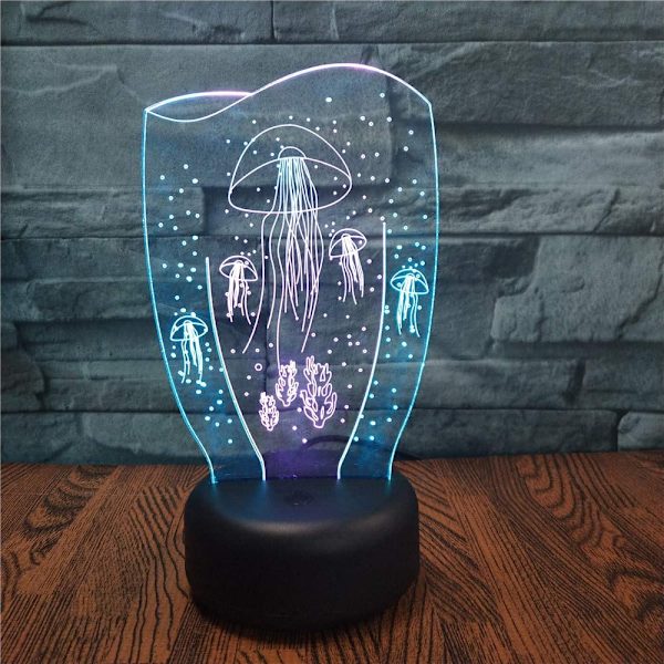 3D Optisk Illusion Vandmand Farverig Lyseffekt Touch