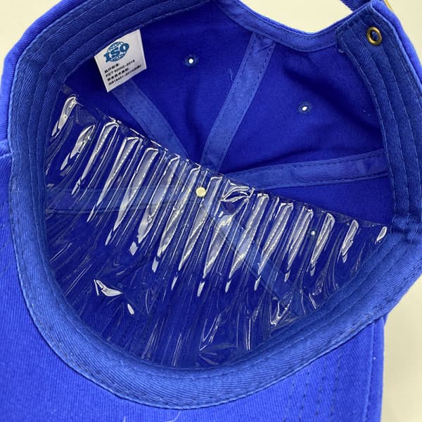 Baseballkasket, justerbar, slidt bomuld, V-stil Blue