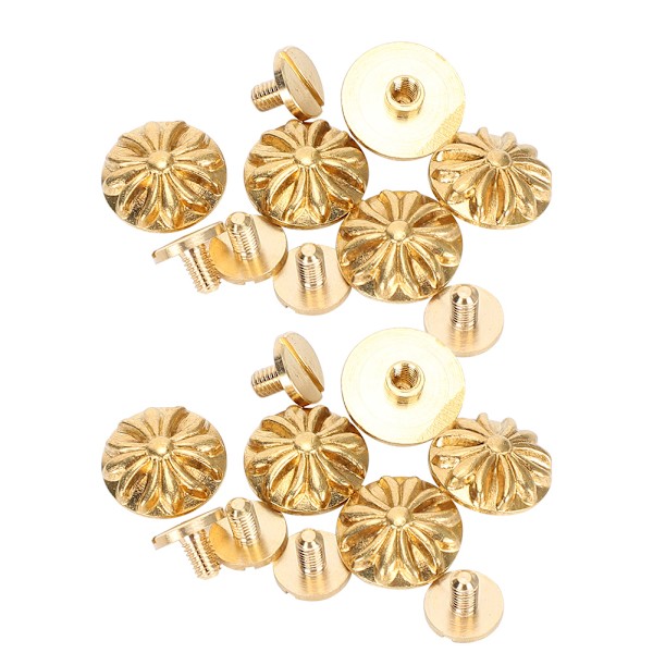 10 set Chrysanthemum spikade mässingsnitar hydrauliska verktygsskruvar kläder 3#13mm