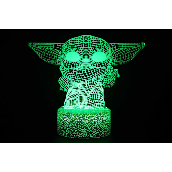3D Illusion Star-Wars Nattlampa 16 Färgförändrande Nig