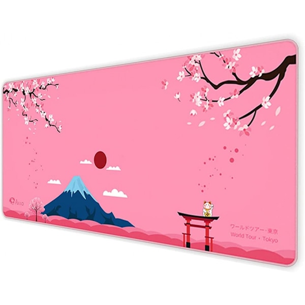 Tokyo World Tour  Gaming Mouse Pad, Skridsikker og holdbar ekstra stor 500 mm x 1000 mm