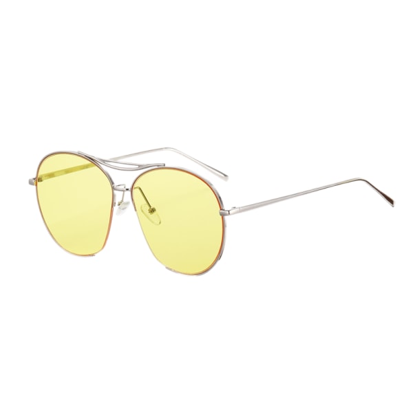 Retro Polarized Double Bridge Solglasögon för män Kvinnor Mirro