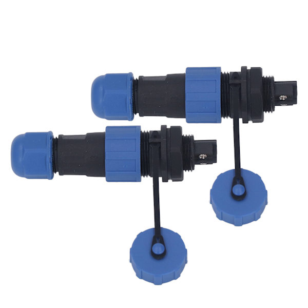 Luftfartskabelkontakt Sokkel LP13 Sveisefri IP68 Vanntett Hann Hun Bakmutter Type 2 Pin Ledningsplugg Sokkel 5A 380V