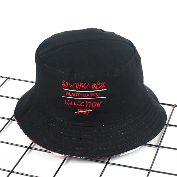 Ukiyo-e guldfisk broderad hatt unisex tryck dubbelsidig D