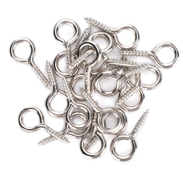200 stk. Perleskrueøye Pin anheng tilkoblingsskrue Spike DIY Making Jewelry Accessorysilver