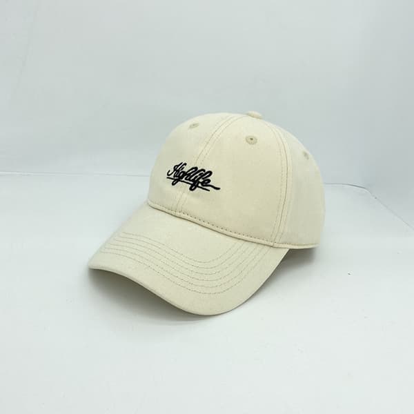 Hatt Dam Nisch Enkel Broderad Bokstav Baseballkeps M White
