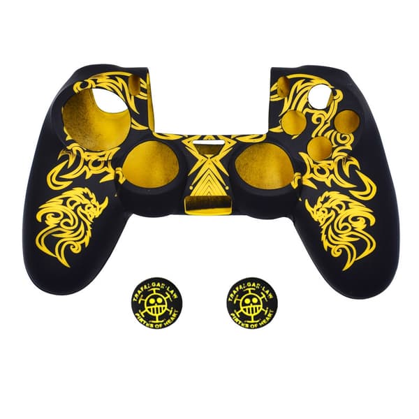 PS4-kontrollsidor, silikonskydd för handkontroll, kompatibelt med PS4 Slim/PS4 Pro-kontroller (tumgrepp x 2)