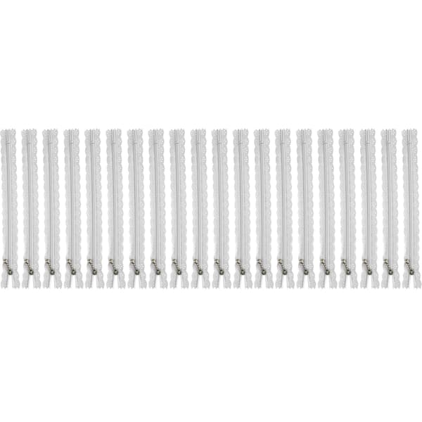 20 st 20 cm DIY nylon spets blixtlås spole blomma blixtlås för sömnad bröllopsklänning hantverk vit