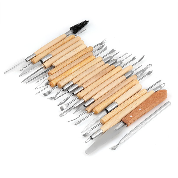 JR2-18 22 st DIY-snidningsverktyg Lerskulpturverktyg Set Tillbehör