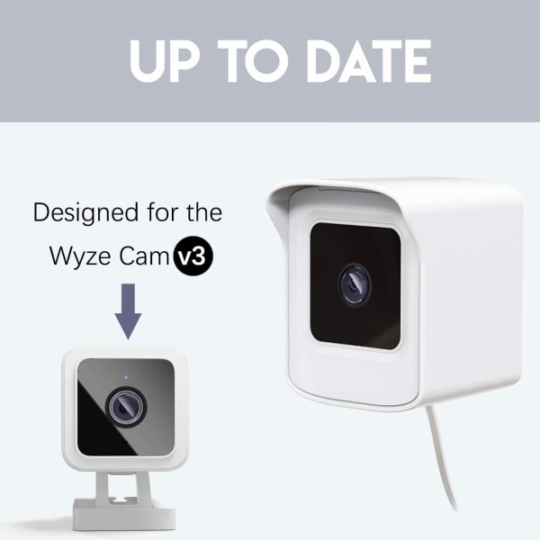 Fäste för helt nya Wyze Cam V3 ENDAST, väderbeständigt skyddande hölje och 360 graders justerbart väggfäste Massivt hölje för Wyze V3 utomhus inomhus Smart