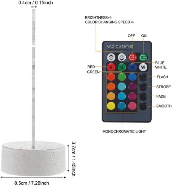 3D Illusjon Nattlamper Juletre for Barn, 16 Farger C