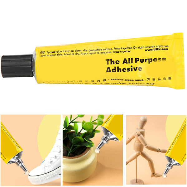 35ml Superlim Transparent Multifunktionellt Starkt Lim för Tyg Läderhantverk