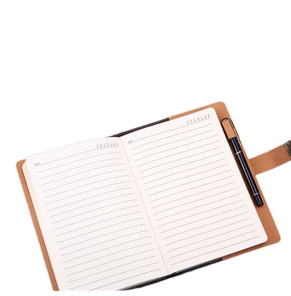 Dagbog med lås, A5 PU læder journal med lås 200 sider