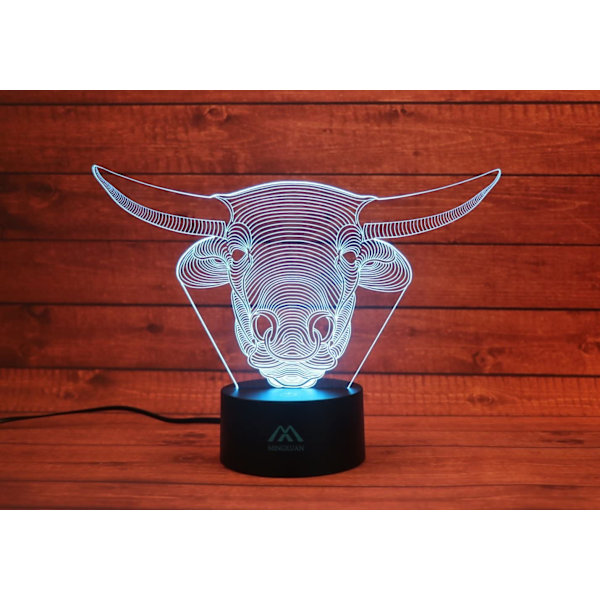 Ko 3D Nattlampa 7 Färger LED Touch Bordsslampa Energisparande Lampor Mode Kreativ Heminredning Present