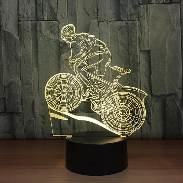 Mountainbike USB 3D LED-lampa - Perfekt för idrottsälskare - 7 färger