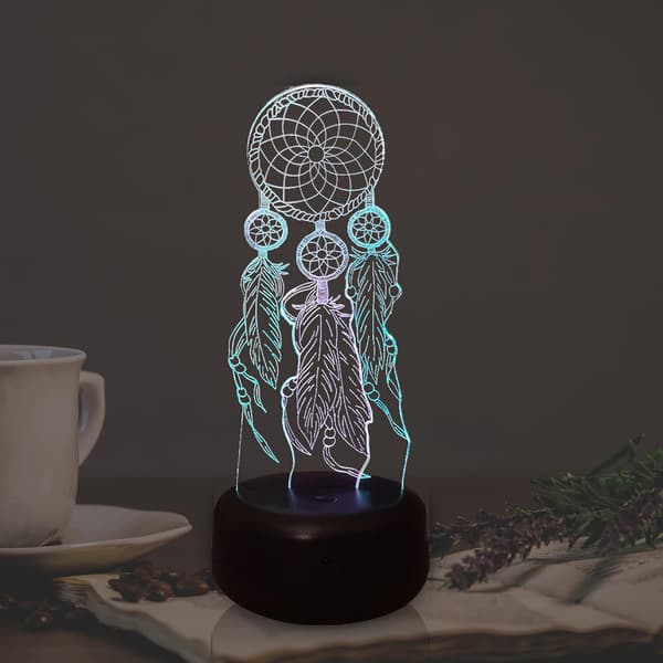Drømmefanger Valentinsdag Vindspil Illusion RGB Stemningsbordlampe