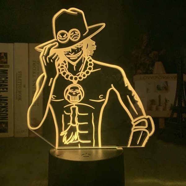 One Piece Luffy 3D Illusjons Nattlampe Smart Touch, RG