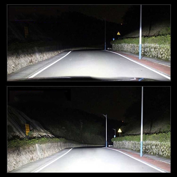 LED Bilfrontlys Super Lys Erstatning Bilfrontlys Pærer Kortslutning Beskyttelse Mini Auto Lamper H1