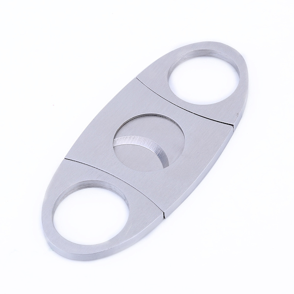 Cigar Cutter i rustfrit stål - Lommekniv med dobbelt blad - Bærbar sølv