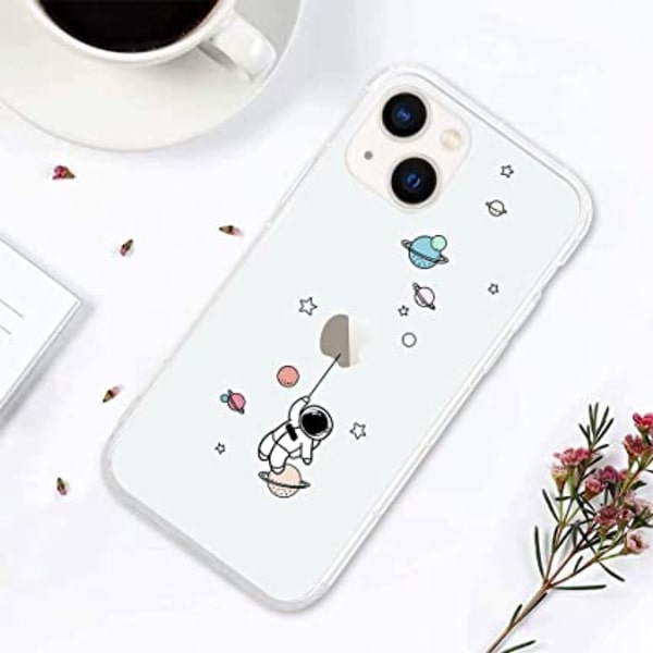 Kompatibel med iPhone 13 Skal Söt Astronaut Design Silikon