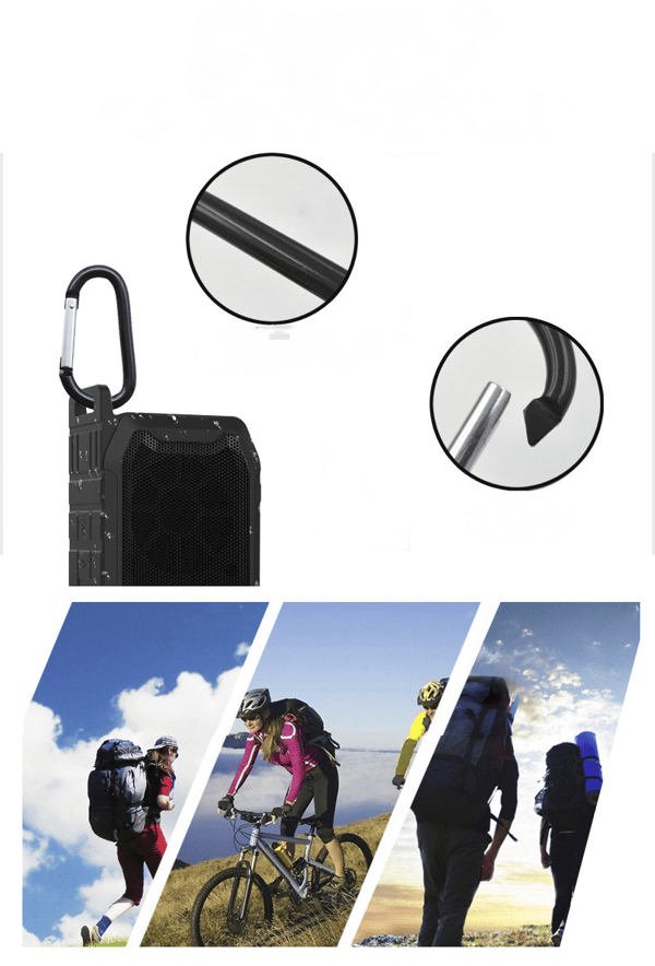 Trådlös Bluetooth Stereo Bärbar Högtalare Stöttålig Ipx7