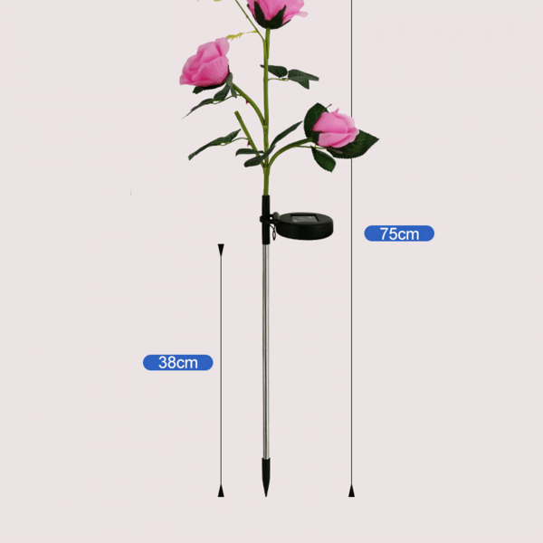 Solcelleblomster Roser Lys Udendørs Have Dekorativ med St 5 Blue A