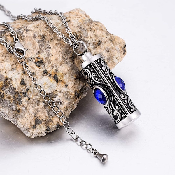 1 st kristallationsurna halsband för aska minnessak crema