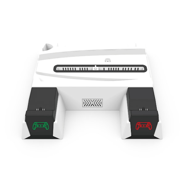 PS5-stativ med sugekølingsventilator og dobbelt controller-opladningsstation til Playstation 5 PS5-konsol, sugekølerventilator med opladningsdockstation a