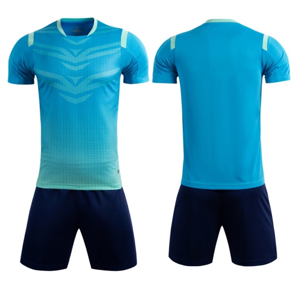 Barn Herrar Survetement Fotbollströja Jersey Set Pojkar Fotbollströjor Set Sportkläder Träningsdräkt Anpassad Tryck Nummer Namn Logo 8631 Light blue Asian Size L