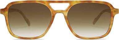 Retro Aviator Solglasögon för Kvinnor Män, Trendiga Rektangulära Dam Herr Solglasögon SJ2202