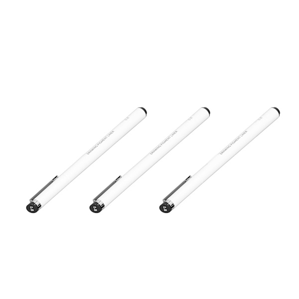 10 st Fineliner pennor Svart bläck Hållbar Vattentät Fadeless Hög jämnhet Ritpennor för anteckningsdesign Skissritning