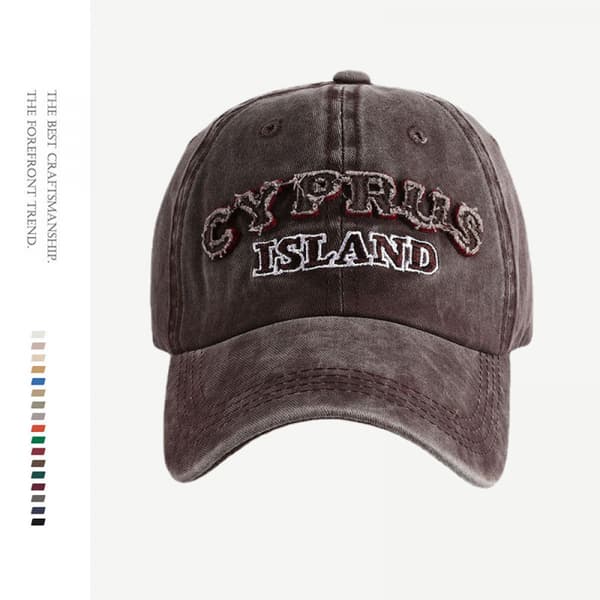 Bokstavbroderi Bokstav Justerbar Baseballcaps Blue