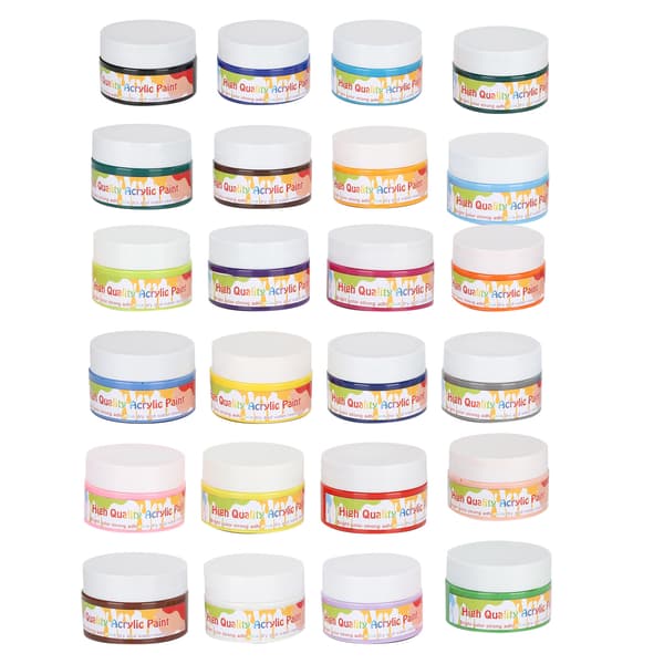 24 färger professionell akrylfärg set DIY ritning måleri pigment konstnär väggfärg