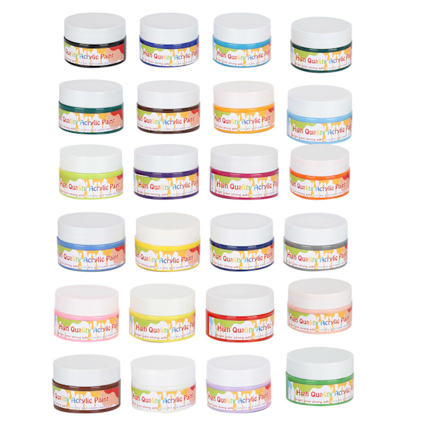 24 farver professionelt akrylfarvesæt DIY tegning maling pigment kunstner vægmaling