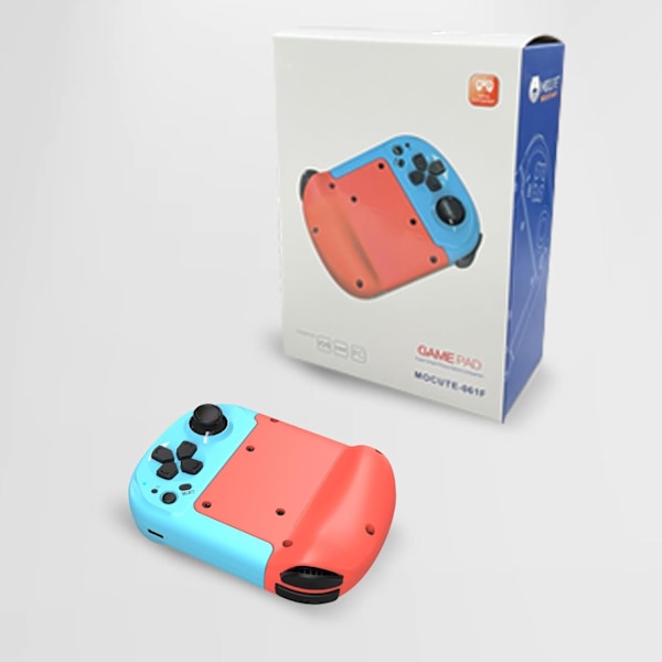 Mobil spelkontroll för iPhone, Android, PC, direkt spel, bärbar mini Bluetooth-kontroll Gamepad Joystick med magnetisk förvaring för iPhone 1 Blue+Red