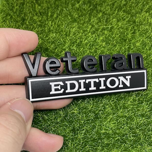 2 kpl Veteraan Edition -auton tarraemblem 3D-kirjaimet merkki ulkoauton kuorma-auton tarrat, hauskat kirjaimet tarrat sopivat ajoneuvoon, kuorma-autoon, maasturiin, oven koristeluun