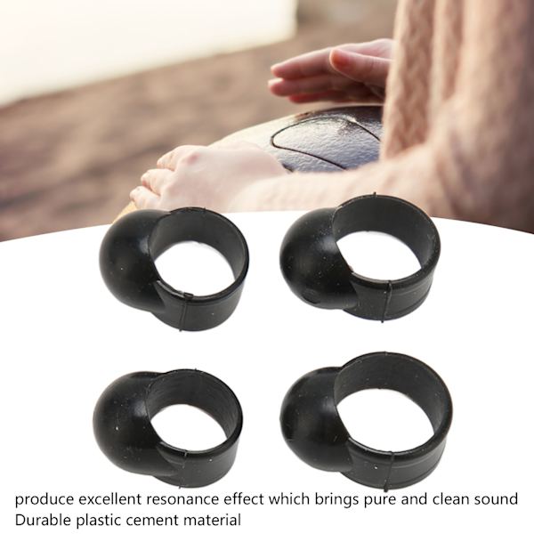 4 st tungtrumma fingerpicks i olika storlekar, perfekt passform, plastcement, handpan fingerskydd för slagverk