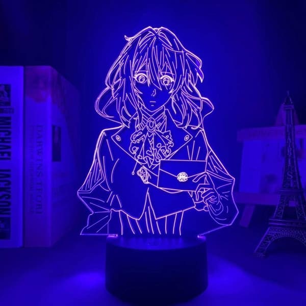Violet Evergarden Lett Anime-lampe 3D LED Nattlys 16 Co