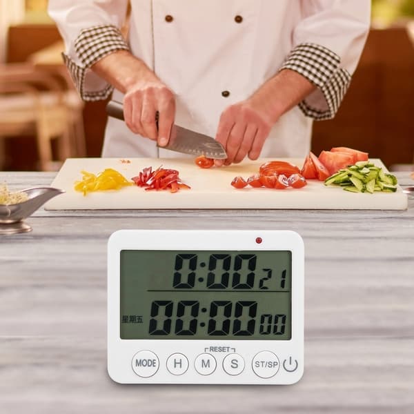 Timer Tids Påminnelse Klocka Liten Bärbar Köksverktyg Mute Vibration för Köksbakning