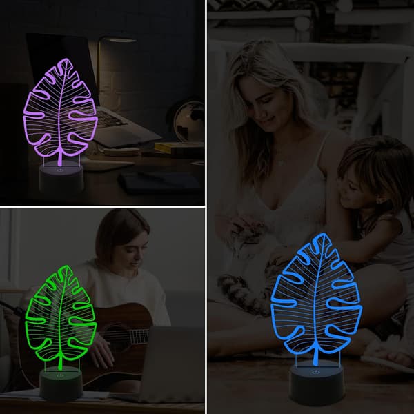 Monstera Blade Natlampe, Anywin 3D LED Natlamper med