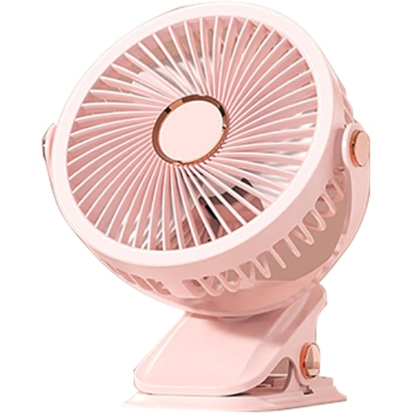 Clip-on Ventilator Justerbar Køleventilator med Natlampe 3 Hastigheder Luftstrømme Bordventilator til Soveværelse Kontor Skrivebord