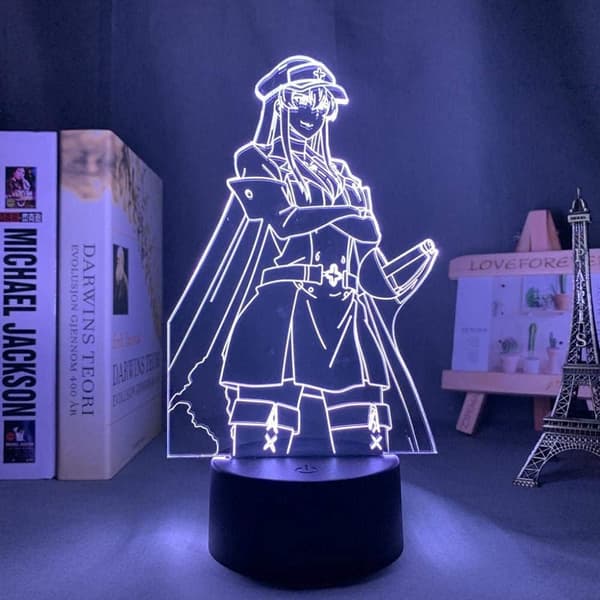 Attack on Titan 3D Anime Lampe Natt Levi Ackerman Illusjon N