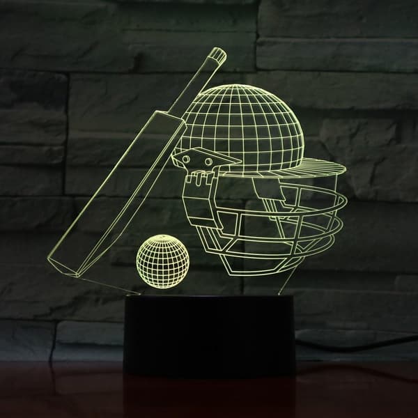 3D Baseball Nattlys Bord Skrivebord Optisk Illusjon Lamper 7
