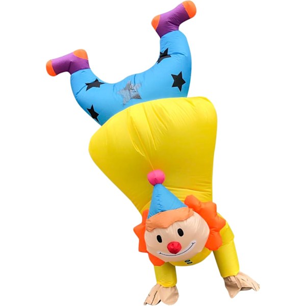 Oppblåsbar Klovnekostyme Morsom Oppblåsbar Kostyme Handstand Joker Kostyme Halloween Kostyme Cosplay Fest Parade Karneval Kostyme Yellow