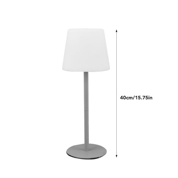 15,75 tommers moderne LED trådløs bordlampe med USB C-port IP54 fjernkontroll berøringsdimmbar skrivebordslampe for restaurant soverom