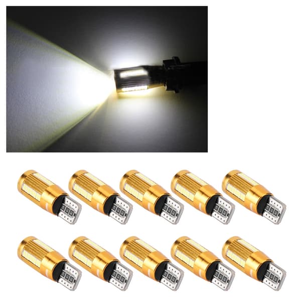 10 stk T10 3014 38SMD LED Bil Dekoding Canbus Pære Feilfri Bred Lampe Nummerplate Lys